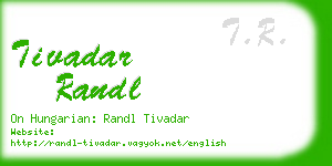 tivadar randl business card
